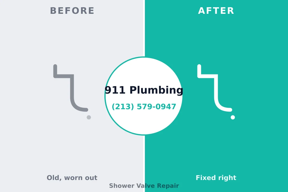 Before and after: plumbing repair Gun Barrel City, TX